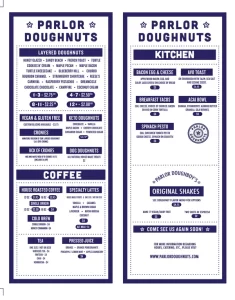 parlor doughnuts owensboro ky menu